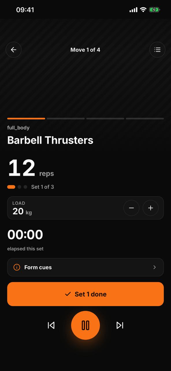 HIIT Fitness active workout set tracker