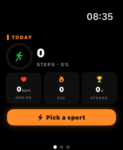 HIIT Apple Watch today screen